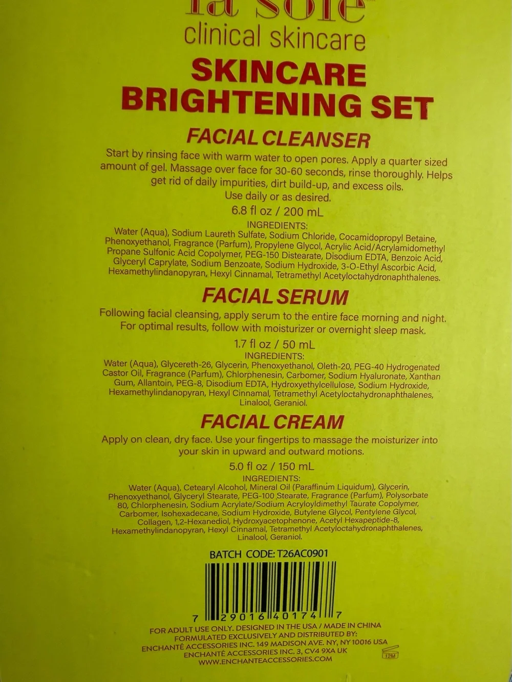 Skincare Brightening Set - Blue & White Gingham Pouch